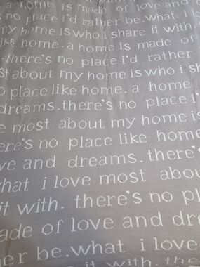 'There's No Place Like Home' Print 'Throw' Blanket 54x54 in Beige From Indigo